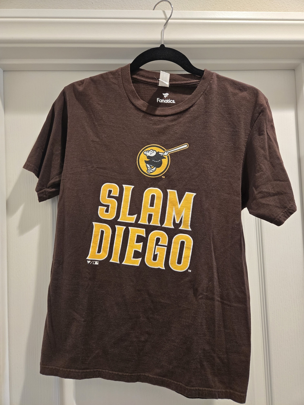 Fanatics Brown Tee with Yellow 'Slam Diego' Graphic